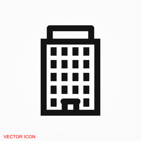Hotel icon logo, vector sign symbol for designのイラスト素材