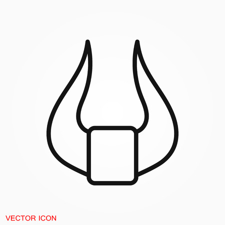 Bull horns logo, vector sign symbol for designのイラスト素材