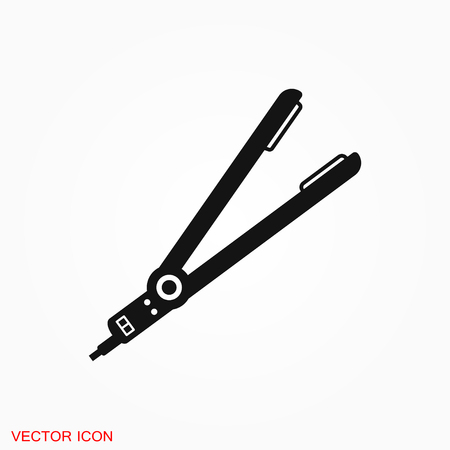Hair straighten icon. Icons for mobile concept and webのイラスト素材