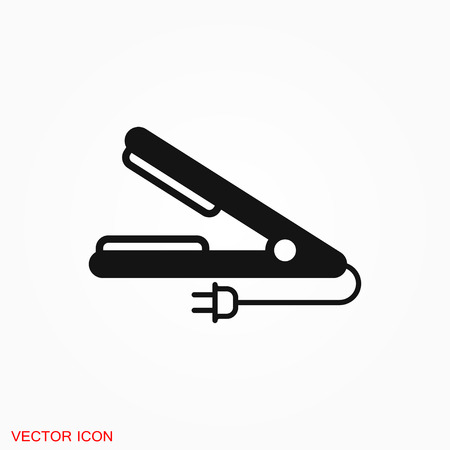 Hair straighten icon. Icons for mobile concept and webのイラスト素材