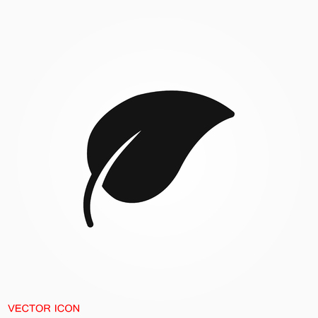 Leaf icon vector, isolated on background, leaves of trees and plantsのイラスト素材