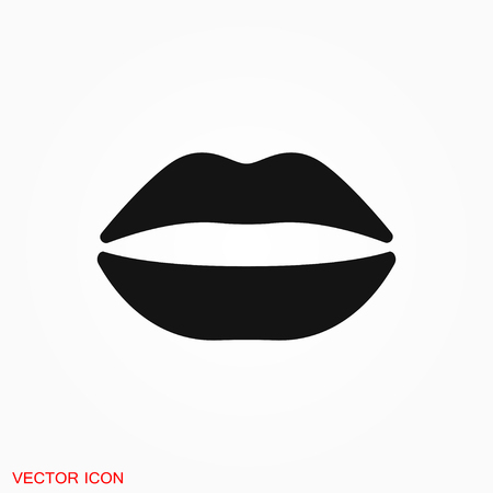 Lips icon, kiss icon logo, vector sign symbol for designのイラスト素材