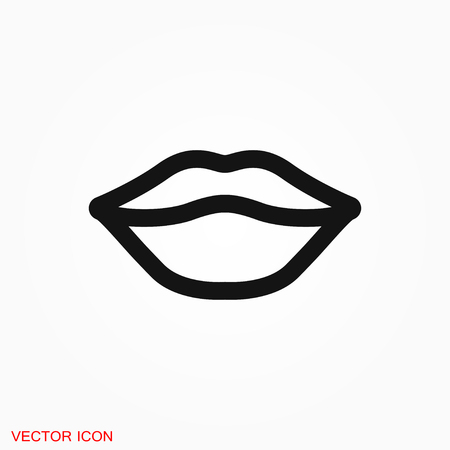 Lips icon, kiss icon logo, vector sign symbol for designのイラスト素材