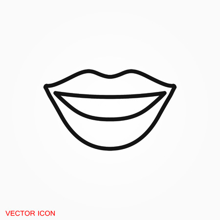 Lips icon, kiss icon logo, vector sign symbol for designのイラスト素材