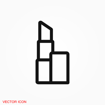 Lipstick icon, flat logo of lipstick, symbol for designのイラスト素材