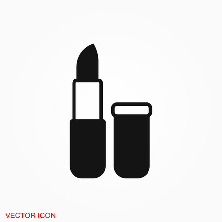 Lipstick icon, flat logo of lipstick, symbol for designのイラスト素材