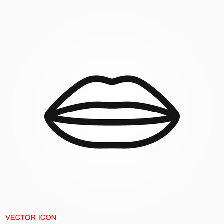 Lips icon, kiss icon logo, vector sign symbol for designのイラスト素材