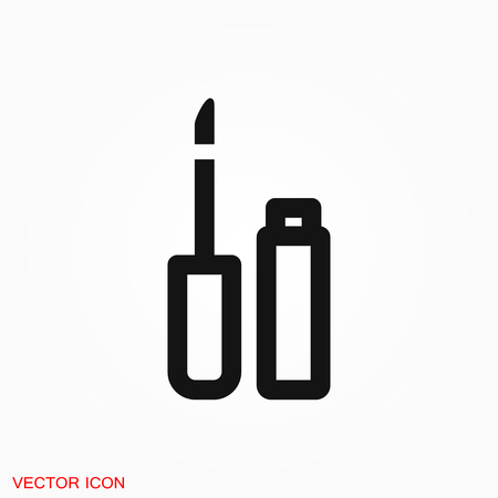Lipstick icon, flat logo of lipstick, symbol for designのイラスト素材