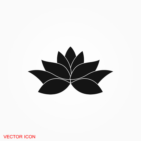 Lotus icon logo, vector sign symbol for designのイラスト素材