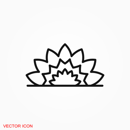 Lotus icon logo, vector sign symbol for designのイラスト素材