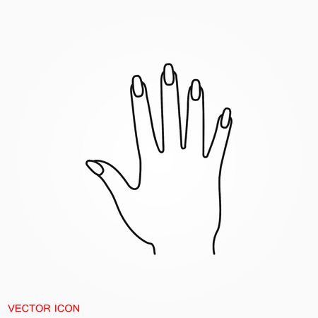 Manicure icon logo, vector sign symbol for designのイラスト素材