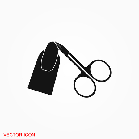 Manicure icon logo, vector sign symbol for designのイラスト素材