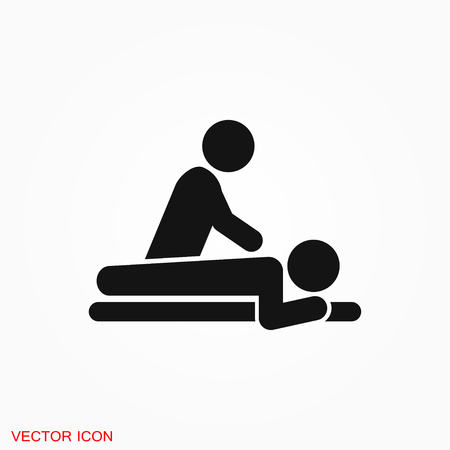 Massage Icon. spa vector illustration on white backgroundのイラスト素材