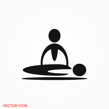 Massage Icon. spa vector illustration on white backgroundのイラスト素材