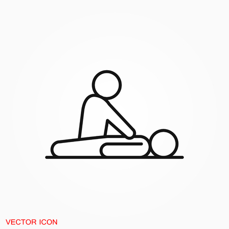 Massage Icon. spa vector illustration on white backgroundのイラスト素材