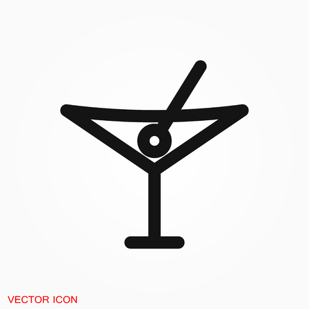 Martini icon logo, vector sign symbol for designのイラスト素材