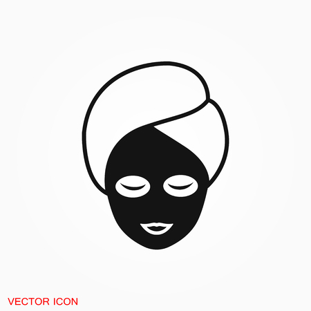 Facial mask icon logo, vector sign symbol for designのイラスト素材