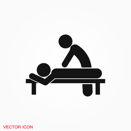Massage Icon. spa vector illustration on white backgroundのイラスト素材