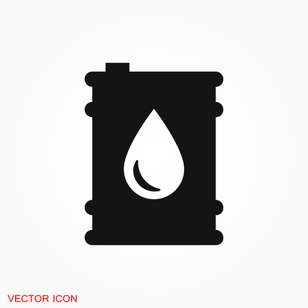Oil drum container icon logo, vector sign symbol for designのイラスト素材
