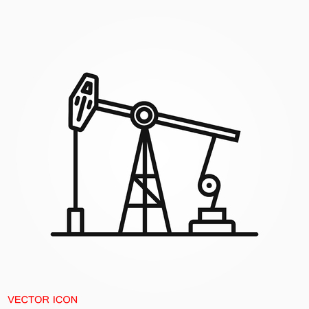 Oil pump icon logo, vector sign symbol for designのイラスト素材