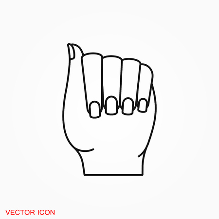 Nail icon logo, vector sign symbol for designのイラスト素材