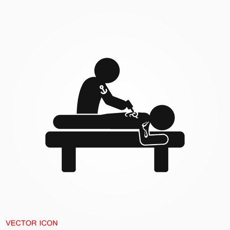 Body tattoo icon logo, vector sign symbol for designのイラスト素材