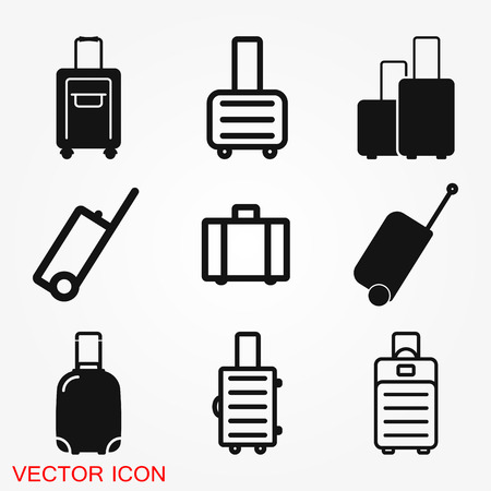 Travel bag icon vector sign symbolのイラスト素材