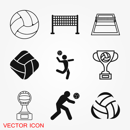 Volleyball icon vector sign symbolのイラスト素材