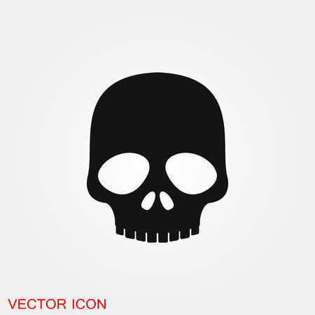Skull icon vector sign symbolのイラスト素材