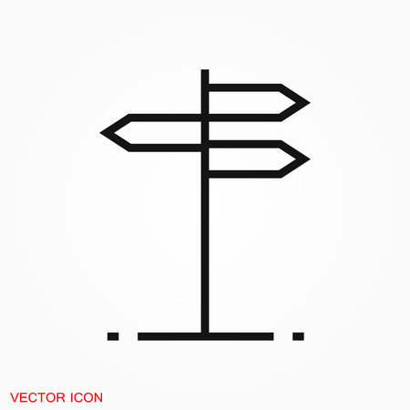 Signpost icon vector sign symbolのイラスト素材