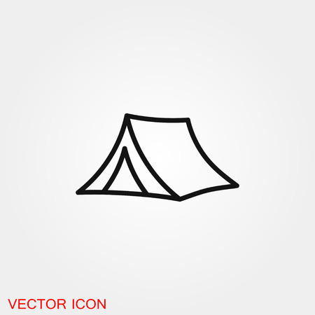 Camping tent icon vector sign symbolのイラスト素材
