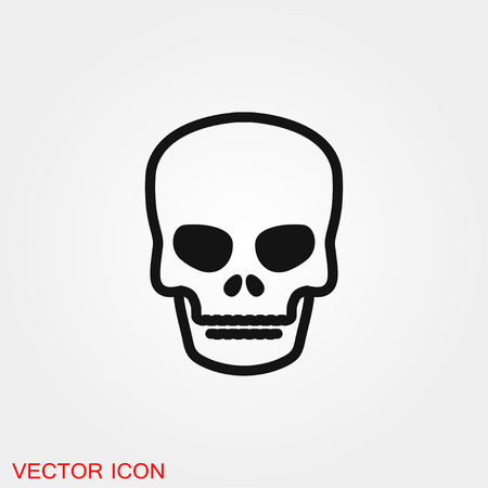 Skull icon vector sign symbolのイラスト素材