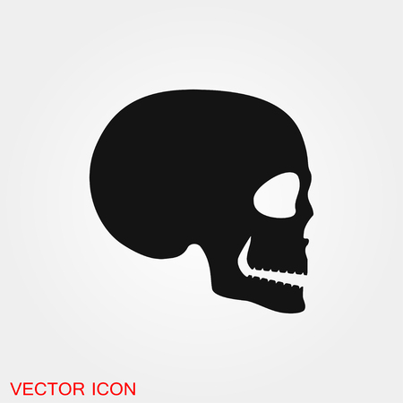 Skull icon vector sign symbolのイラスト素材