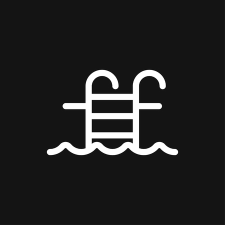 Pool flat icon vector sign symbolのイラスト素材