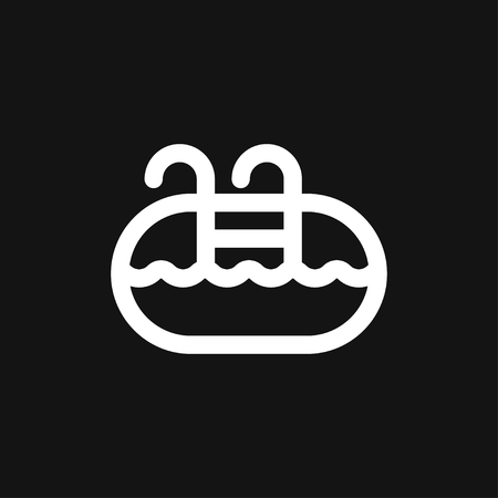 Pool flat icon vector sign symbolのイラスト素材