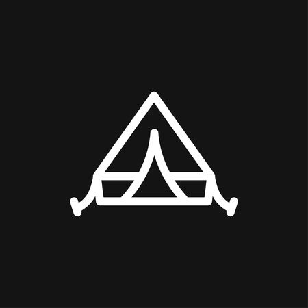 Camping tent icon vector sign symbolのイラスト素材