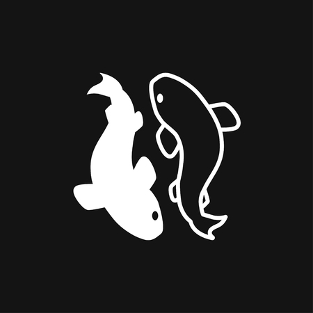 Yin Yang icon vector sign symbolのイラスト素材