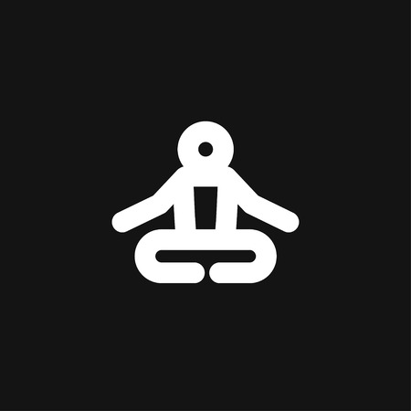 Yoga Fitness Icon vector sign symbolのイラスト素材
