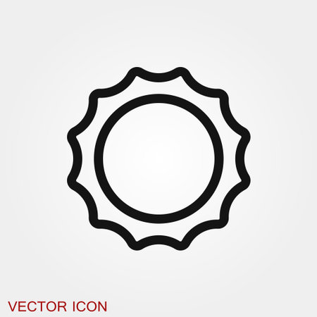 Sun Icon vector sign symbolのイラスト素材
