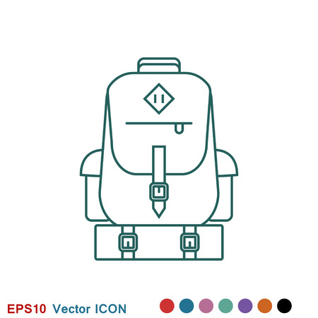 Backpack icon logo, vector sign symbol for designのイラスト素材