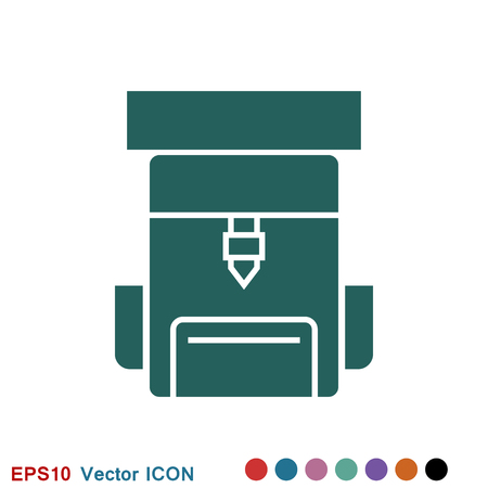 Backpack icon logo, vector sign symbol for designのイラスト素材