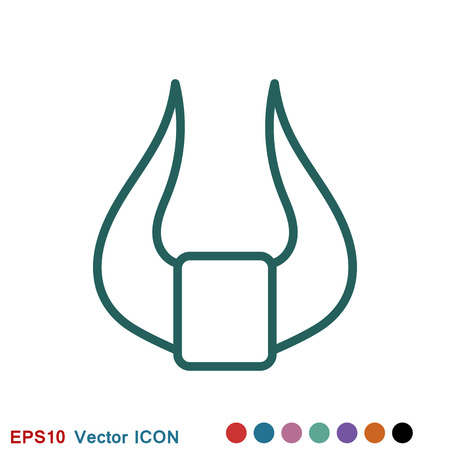 Bull horns logo, vector sign symbol for designのイラスト素材