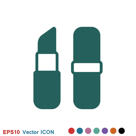 Lipstick icon, flat logo of lipstick, symbol for designのイラスト素材