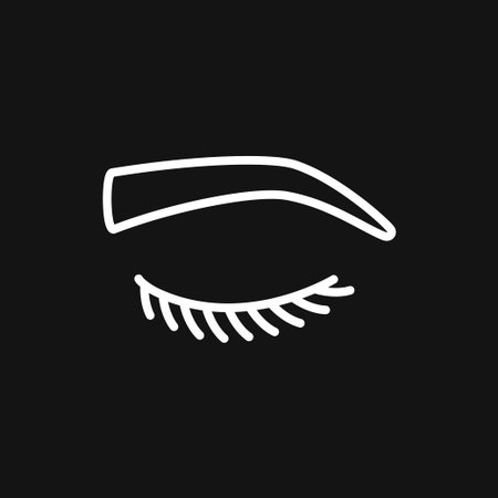 Eyebrow icon. Eyebrow tattoo. logo, illustration, vector sign symbol for designのイラスト素材