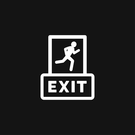 The exit icon. Logout and output logo, illustration, vector sign symbol for designのイラスト素材
