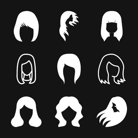 Hair salon icon logo, illustration, vector sign symbol for designのイラスト素材