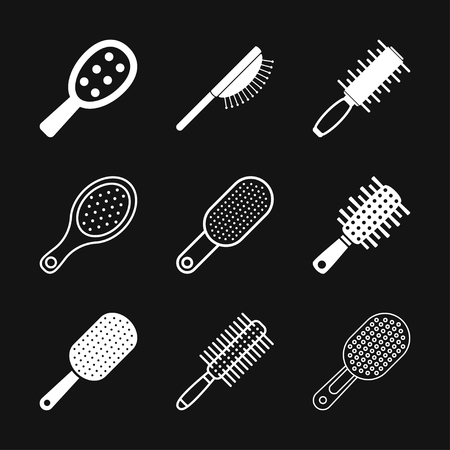 Hair brush logo, illustration, vector sign symbolのイラスト素材
