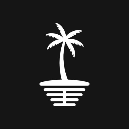 Beach icon, summer signs: vector icon of vacation and tourismのイラスト素材