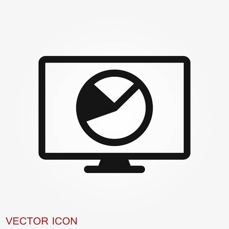 Analytics icon. Vector illustration style is flat iconic symbol, black colorのイラスト素材