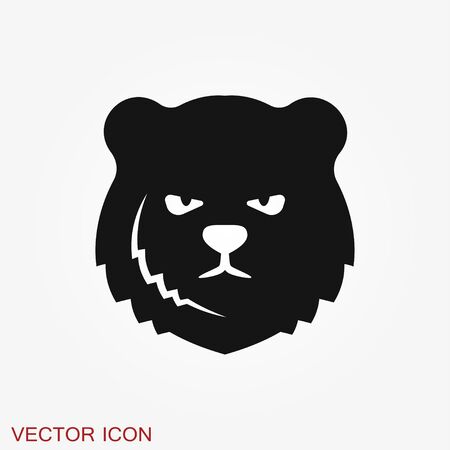 Bear icon. Vector concept illustration for design isolated on backgroundのイラスト素材